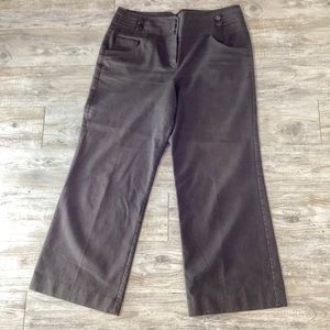 New Direction Women’s Brown Wide Leg Chino Denim Pants